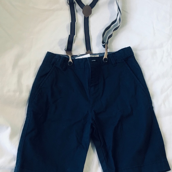 NWT Navy shirt with suspenders - Picture 5 of 8